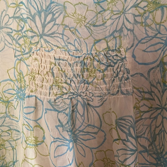 Cacique Women’s yellow Floral Chiffon Lingerie Sleep Set Tank Shorts Sheer 22/24 - Picture 4 of 11